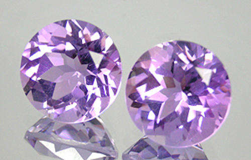 BREATHTAKING PAIR!! 1.34ct Genuine Natural Amethyst - Light Grape Violet Purple - BRAZIL